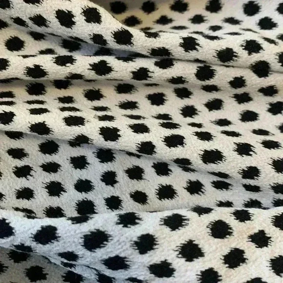 Lord & Taylor,  light, airy and flowing tunic, white with black pattern and trim - Picture 9 of 10